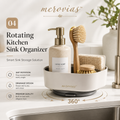 𝒎𝒆𝒓𝒐𝒗𝒊𝒂𝒔™ Rotating Kitchen Sink Organizer  🚰 Smart Sink Storage Solution