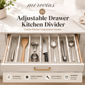 𝒎𝒆𝒓𝒐𝒗𝒊𝒂𝒔™ Adjustable Drawer Kitchen Divider  🍴 Custom Kitchen Organization System