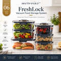 𝒎𝒆𝒓𝒐𝒗𝒊𝒂𝒔™ FreshLock Vacuum Food Storage System  🥗 Advanced Food Preservation Containers
