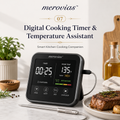 𝒎𝒆𝒓𝒐𝒗𝒊𝒂𝒔™ Digital Cooking Timer & Temperature Assistant  ⏱ Smart Kitchen Cooking Companion