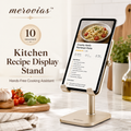 𝒎𝒆𝒓𝒐𝒗𝒊𝒂𝒔™ Kitchen Recipe Display Stand  📱 Hands-Free Cooking Assistant